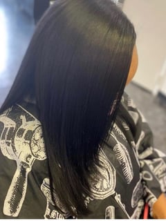 View Silk Press, Hairstyle, Smoothing , Women's Hair, Long Hair (Upper Back Length), Hair Length, Long Hair (Mid Back Length), Natural Hair - Daun Newton, Smyrna, TN