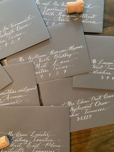 Image of  Calligraphy, Calligraphy Service, Envelope Addressing, Wedding Stationary