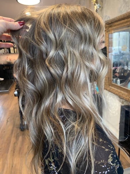 Image of  Women's Hair, Balayage, Hair Color, Blonde, Fashion Color, Ombré, Hairstyles, Weave