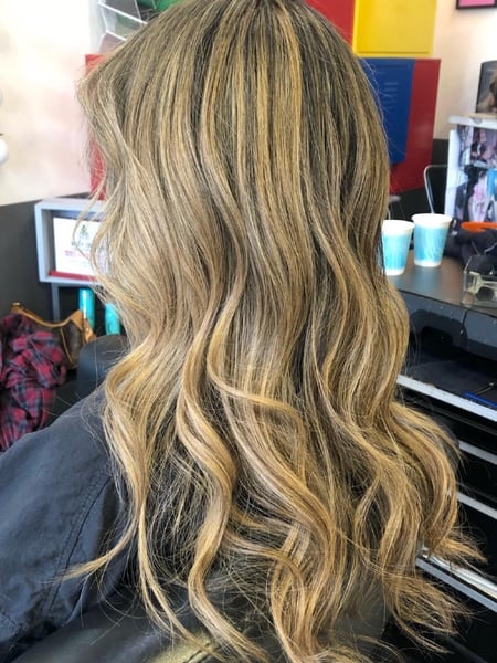 Image of  Coily, Haircuts, Women's Hair, Layered, Curly, Bangs, Blunt, Blowout, Hairstyles, Beachy Waves, Straight, Hair Extensions, Silver, Hair Color, Red, Brunette, Foilayage, Full Color, Highlights, Color Correction, Fashion Color, Ombré, Blonde, Balayage, Long, Hair Length, Short Ear Length, Short Chin Length, Shoulder Length, Medium Length