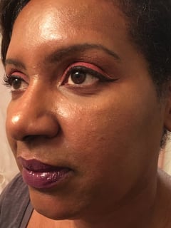 View Makeup, Black Brown, Skin Tone, Dark Brown, Evening, Look, Purple, Colors - Crystal E Lopez, New York, NY