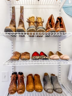 View Shoe Shelves, Closet Organization, Professional Organizer - Julie Peak, Charlotte, NC