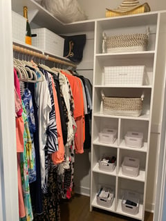 View Closet Organization, Hanging Clothes, Folded Clothes, Professional Organizer - Kristin + Co Organizing, Wilmington, NC
