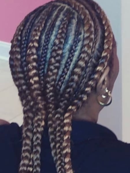 Image of  Women's Hair, Black, Hair Color, Fashion Color, Long, Hair Length, Braids (African American), Hairstyles