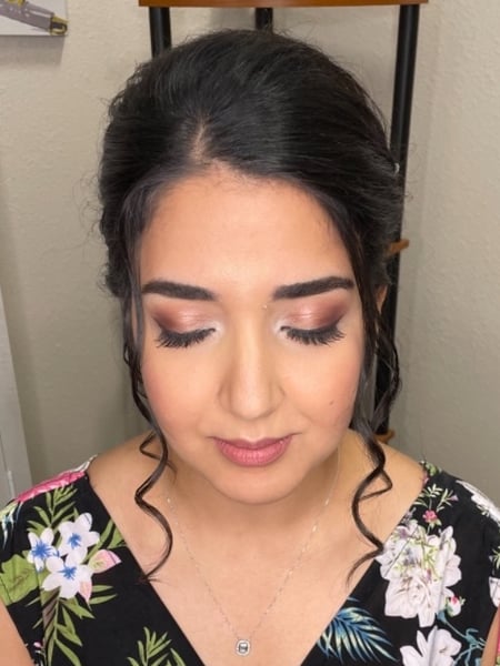 Image of  Makeup, Light Brown, Skin Tone, Bridal, Look, Airbrush, Technique