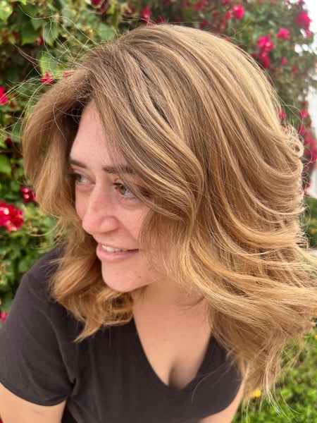 Image of  Haircuts, Red, Blonde, Balayage, Blowout, Hairstyles, Beachy Waves, Women's Hair, Hair Color, Highlights, Layered, Hair Length, Pixie, Color Correction, Shoulder Length, Medium Length, Foilayage, Scalp Treatment, Hair Treatment/Restoration