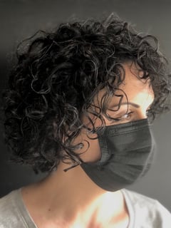 View Short Chin Length, Hairstyles, Curly, Haircuts, Curly, Hair Length, Women's Hair - Lay’la Zhané, Euless, TX