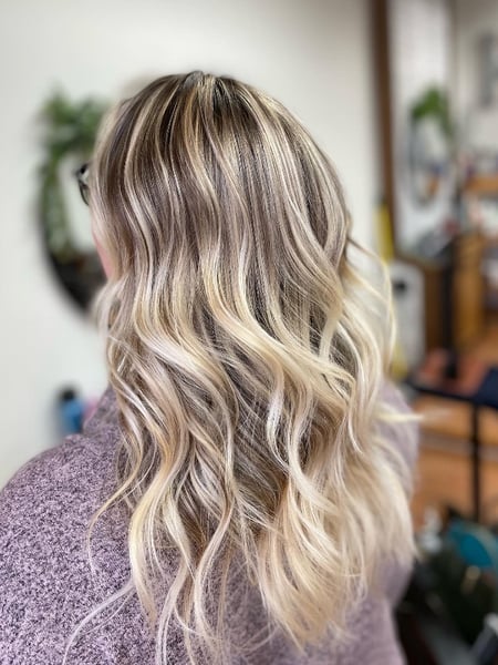Image of  Balayage, Hair Color, Women's Hair, Blonde, Highlights