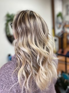 View Women's Hair, Balayage, Hair Color, Highlights, Blonde - Brittany Allmendinger, Newport, ME