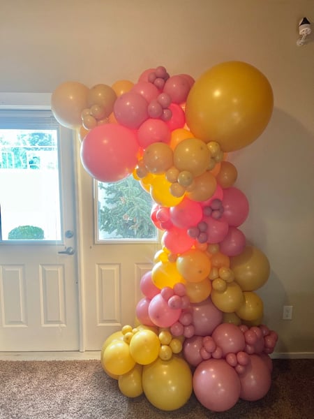 Image of  Balloon Decor, Arrangement Type, Balloon Garland, Event Type, Birthday, Baby Shower, Wedding, Graduation, Holiday, Valentine's Day, Corporate Event, Accents, Flowers, Characters, Lighted Signs, School Pride, Banner