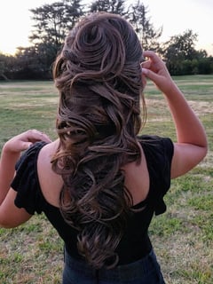 View Curly, Weave, Protective, Bridal, Hair Extensions, Braids (African American), Updo, Women's Hair, Hairstyles, Blowout, Natural, Vintage, Boho Chic Braid - Anastasia Panaitova, Sacramento, CA