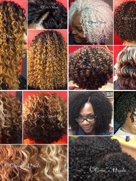 Image of  Haircuts, Curly, Hair Color, Ombré, Highlights, Braids (African American), Hair Extensions, Women's Hair, Hairstyles