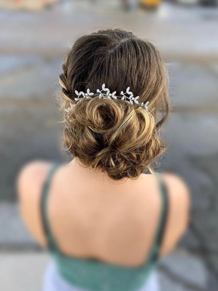 Image of  Women's Hair, Hairstyles, Bridal, Boho Chic Braid, Curly
