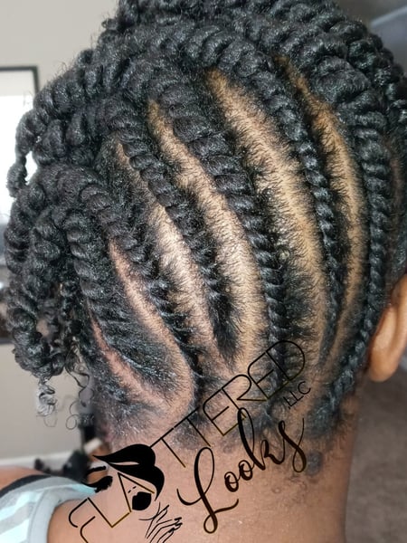 Image of  Women's Hair, Braids (African American), Hairstyles, Protective, Natural, 4C, Hair Texture