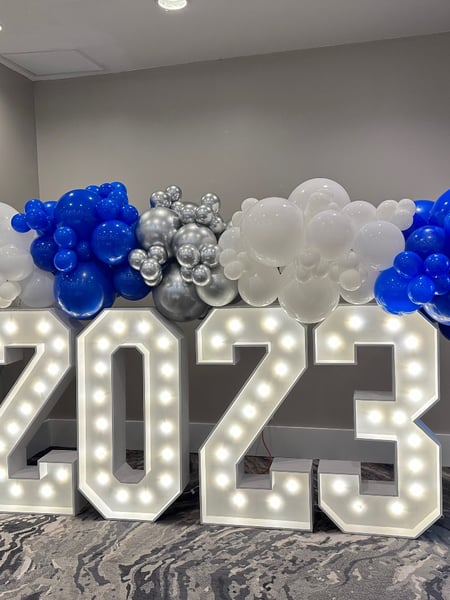 Image of  Balloon Decor, Event Type, Graduation, Accents, Lighted Signs, School Pride