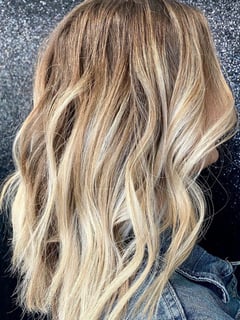 View Haircuts, Women's Hair, Layered, Curly, Bangs, Blowout, Beachy Waves, Hairstyles, Curly, Hair Extensions, Red, Hair Color, Highlights, Foilayage, Brunette, Full Color, Color Correction, Black, Ombré, Blonde, Balayage, Long, Hair Length, Short Ear Length, Short Chin Length, Shoulder Length, Medium Length - Lindsey, Westminster, CO