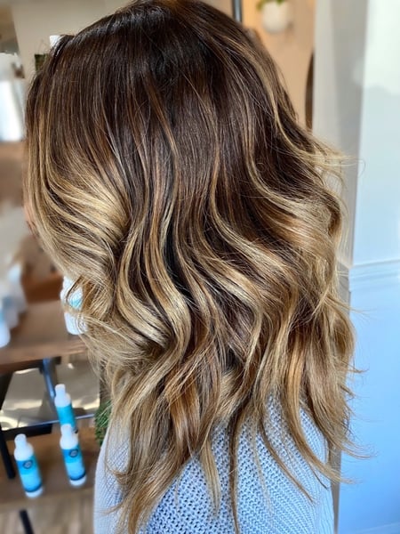 Image of  Women's Hair, Hair Color, Balayage, Foilayage, Shoulder Length Hair, Hair Length, Layers, Haircut, Beachy Waves, Hairstyle, Curls, Smoothing 