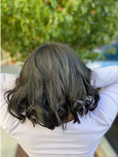 View Women's Hair, Hair Length, Shoulder Length, Blunt, Haircuts, Beachy Waves, Hairstyles - Cassady Watterson, Twin Falls, ID