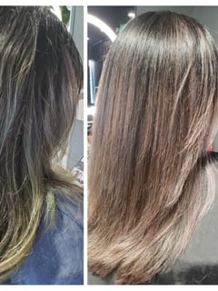 View Women's Hair, Haircuts, Layered, Hair Length, Medium Length, Highlights, Full Color, Color Correction, Hair Color, Blonde - Jenell, Long Beach, CA