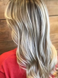 View Balayage, Hairstyle, Beachy Waves, Hair Length, Long Hair (Mid Back Length), Blonde, Hair Color, Women's Hair - Hannah , Charleston, SC