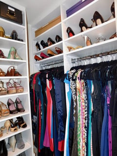 View Shoe Shelves, Hanging Clothes, Closet Organization, Professional Organizer, Handbags, Folded Clothes - Suzanne O'Donnell, Los Angeles, CA