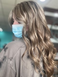 View Hair Color, Hairstyles, Beachy Waves, Women's Hair, Haircuts, Layered, Hair Length, Long, Brunette, Blonde, Highlights - Amberly Harrison , Lexington, KY
