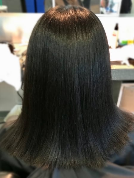 Image of  Women's Hair, Straight, Hairstyles, Silk Press, Permanent Hair Straightening, Hair Restoration