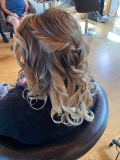 View Beachy Waves, Updo, Curls, Bridal Hair, Braid (Boho Chic), Hairstyle, Women's Hair - Joanne Fortune, San Diego, CA