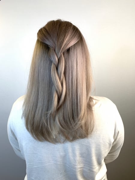 Image of  Layered, Haircuts, Women's Hair, Straight, Hairstyles, Silver, Hair Color, Full Color, Highlights