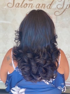 View Women's Hair, Blowout, Long, Hair Length, Layered, Haircuts, Curly, Hairstyles - Diana Rivera, Brandon, FL