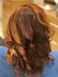 View Women's Hair, Hair Color, Highlights, Haircuts, Layered, Hairstyles, Curly - Courteney Ishmel, Saginaw, MI