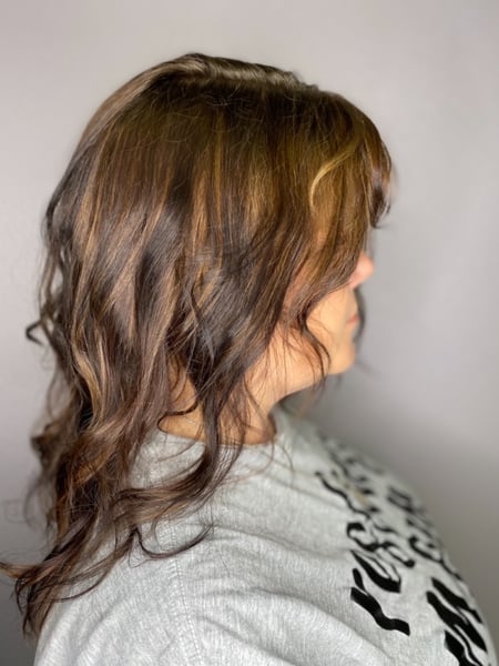 Image of  Women's Hair, Hair Color, Foilayage, Brunette Hair