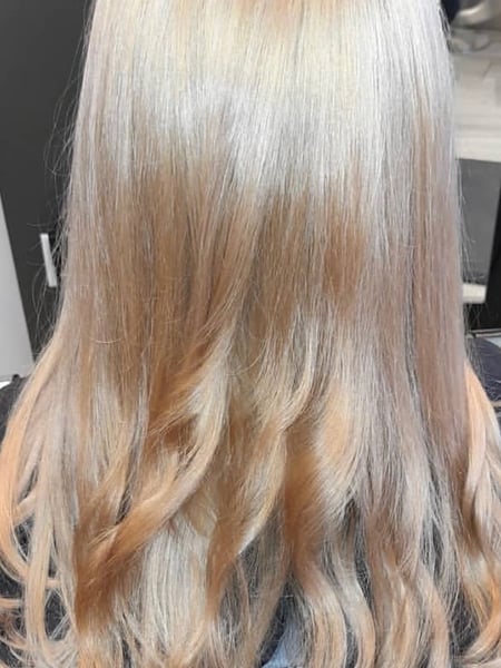Image of  Women's Hair, Blonde, Hair Color, Color Correction, Long, Hair Length