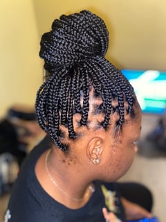 View Women's Hair, Black, Hair Color, Long, Hair Length, Boho Chic Braid, Hairstyles, Braids (African American), Locs, Curly, Hair Extensions, Natural, Protective - Jayona Moorefield, 