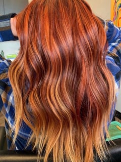 View Hairstyles, Beachy Waves, Layered, Haircuts, Long, Hair Length, Red, Hair Color, Balayage, Women's Hair - Lindsay Winowich, Clearwater, FL