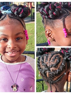 View Mohawk, Hairstyle, Kid's Hair, Braiding (African American), Locs, Protective Styles, Updo - Brea Quinn, Stone Mountain, GA