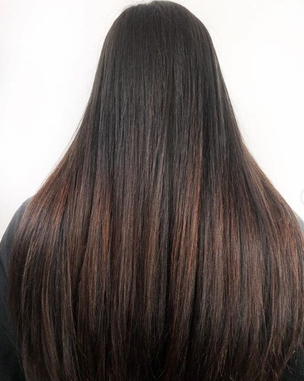 Image of  Women's Hair, Highlights, Hair Color, Long Hair (Mid Back Length), Hair Length, Straight, Hairstyle