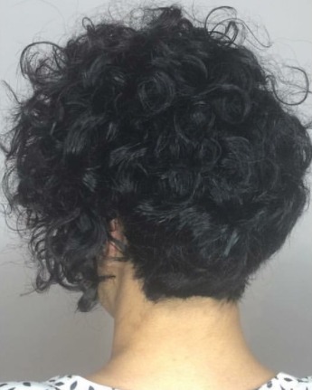 Image of  Women's Hair, Black, Hair Color, Short Hair (Chin Length), Hair Length, Bob, Haircut, Layers