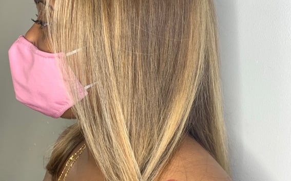 View Hair Length, Hairstyles, Straight, Keratin, Permanent Hair Straightening, Blonde, Hair Color, Balayage, Women's Hair, Highlights, Shoulder Length - Lydia Gonzalez, New York, NY