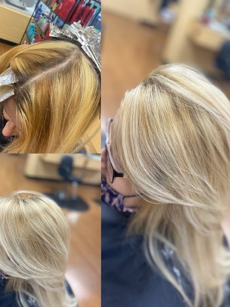 Image of  Women's Hair, Highlights, Hair Color, Long, Hair Length
