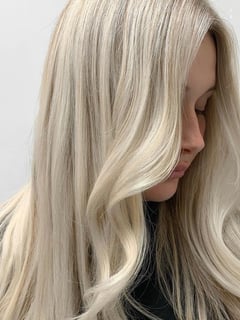 View Blonde, Hairstyle, Beachy Waves, Haircut, Layers, Hair Length, Long Hair (Mid Back Length), Hair Color, Women's Hair - Nina Nears, San Diego, CA