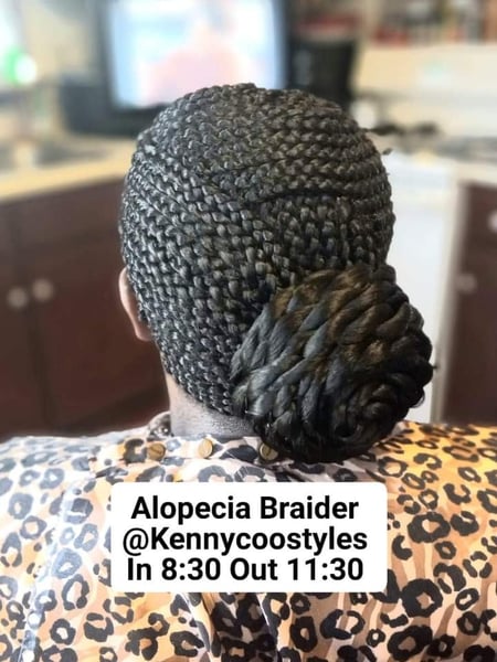 Image of  Updo, Hairstyles, Women's Hair, Bridal, Hair Extensions, Natural, Curly, Weave, Protective, Braids (African American), Wigs