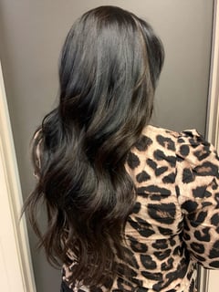 View Hair Extensions, Hairstyles, Blowout, Women's Hair, Hair Length, Long, Balayage, Black, Color Correction, Full Color, Highlights, Foilayage, Hair Color, Brunette, Permanent Hair Straightening, Keratin, Haircuts, Layered, Beachy Waves, Curly - Rhea Cullison, Sacramento, CA