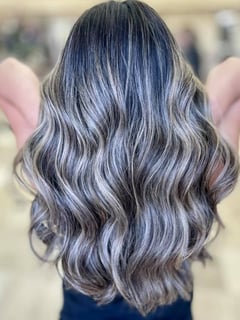View Women's Hair, Hair Color, Foilayage, Fashion Color, Color Correction, Blonde, Black, Balayage - meryl southern, Stockton, CA