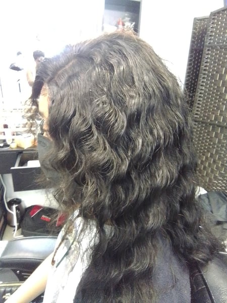 Image of  Short Ear Length, Hair Length, Women's Hair, Pixie, Short Chin Length, Shoulder Length, Long, Medium Length, Shaved, Haircuts, Bangs, Bob, Blunt, Layered, Curly, Blowout, Hairstyles, Locs, Weave, Protective, Braids (African American), Hair Extensions, Natural, Straight, Silk Press, Permanent Hair Straightening, Perm, Perm Relaxer, Hair Restoration