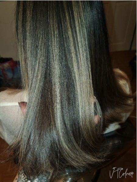 Image of  Women's Hair, Hair Color, Balayage, Black, Blonde, Brunette, Color Correction, Foilayage