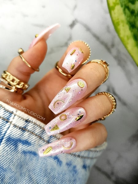 Image of  Nail Length, Nails, Medium, Long, Short, XXL, XL, Nail Style, Nail Art, Airbrush, Hand Painted, Stamps, Color Block, Jewels, French Manicure, Mirror, Reverse French, Stencil, Accent Nail, Ombre, Stickers, Mix-and-Match, 3D, Treatment, Paraffin Treatment, Nail Color, White, Yellow, Gold, Neon, Light Green, Metallic, Glass, Beige, Green, Blue, Purple, Pink, Black, Matte, Glitter, Pastel, Red, Orange, Brown, Clear, Manicure, Nail Finish, Gel, Acrylic, Dip Powder, Basic Nail Polish, Pedicure, Nail Shape, Round, Squoval, Edge, Arrowhead, Mountain Peak, Oval, Stiletto, Square, Almond, Coffin, Ballerina, Lipstick, Flare