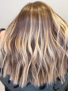 View Women's Hair, Balayage, Hair Color, Blonde, Foilayage, Highlights - Kathryn Tomei , Geneva, IL