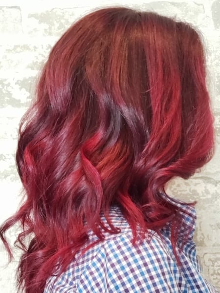 Image of  Women's Hair, Hair Color, Balayage, Red