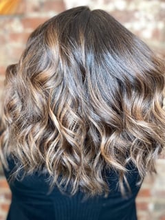 View Women's Hair, Hair Color, Balayage, Blonde, Brunette, Foilayage, Full Color, Highlights, Hair Length, Shoulder Length, Layered, Haircuts, Beachy Waves, Hairstyles - Maria Lanza, New York, NY